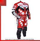 Yamaha R1 R6 Red Racing Leather Motorcycle full suit Jacket trouser 