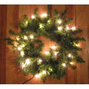   20 inch Clear Lighted Canadian Wreath by Timberline