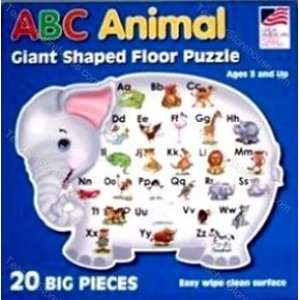  Great American Puzzle Factory ABC Animal Giant Shaped 