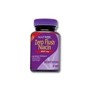  Natrol, Zero Flush® Niacin 400 mg   50 Tablets Health 