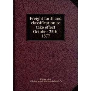  Freight tariff and classification.to take effect October 