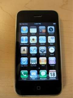 Apple iPhone 3G   8GB   Black w/Plantronics bluetooth 607375045287 