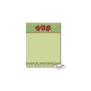 Masterpiece Poinsettia And Holly Letterhead   8 1/2 X 11   25 Sheets