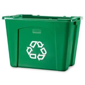  Rubbermaid Recycling Tote Bin, 14 Gallon   Green