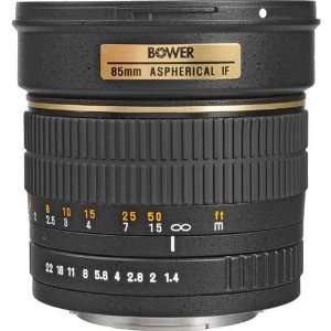   Bower 85mm f/1.4 Manual Focus Telephoto Lens for Nikon