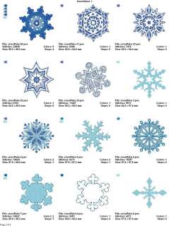 WINTER SNOWFLAKES (4x4) LD MACHINE EMBROIDERY DESIGNS  