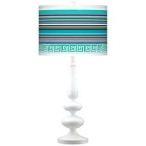  Key West Party Time Giclee Paley White Table Lamp