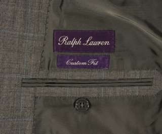  Lauren Purple Label 3 Piece Gray Wool Suit 44 / 46 New $5495  