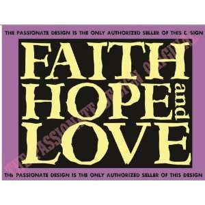  Faith Hope and Love Vinyl Decal 