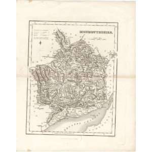 Rare Antique Map Monmouthshire C 1850