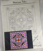 Mexican Tiles Applique Quilt Pattern 12 inch blocks  