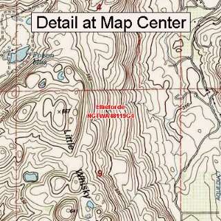 USGS Topographic Quadrangle Map   Ellisforde, Washington (Folded 