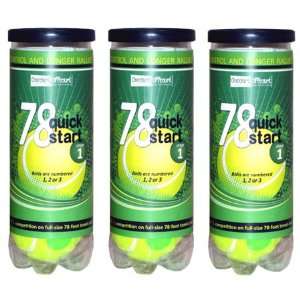  Quick Start 78   Green Tennis Balls in Cans / Set of 3 