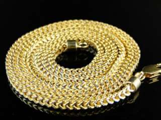   20th 10K YELLOW GOLD FRANCO BOX CUBAN CHAIN NECKLACE MENS 30 INCH 3 MM