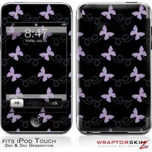   Screen Protector Kit   Pastel Butterflies Purple on Black  Players