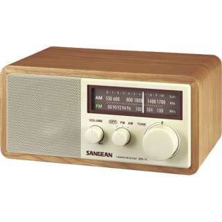 sangean wr 11 am fm table radio in wood cabinet analog rotary tuning 3 