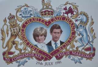 1981 Britain Charles & Diana Marriage Collector Plate  