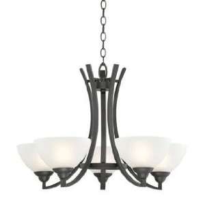  Black with Hammered Glass 30 Wide Chandelier