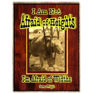  Funny Cow Country Western Im Not Afraid of Heights Im Afraid 