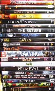 Huge 20 DVD Horror LOT Stephen King, Dementia 13, Happening, 28 Weeks 