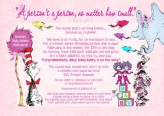Dr Seuss 1st 2nd 3rd BIRTHDAY Party Invitations Photo  