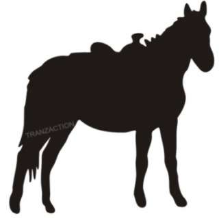 Western farm HORSE & saddle ~ car/truck/tractor decal  