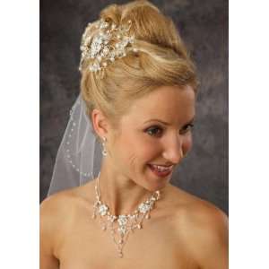  Pearl and Silver Seed Beads Bridal Comb 8028 Everything 
