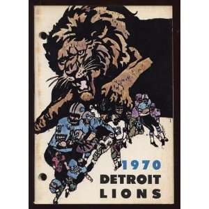  1970 Detroit Lions NFL Media Guide   Sports Memorabilia 
