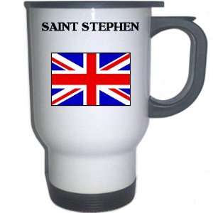  UK/England   SAINT STEPHEN White Stainless Steel Mug 