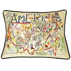  America & Canada Embroidered Pillows