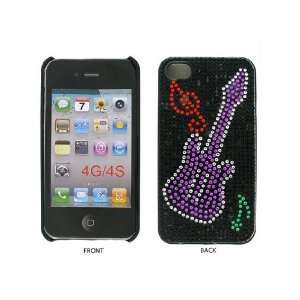  Iphone 4G/4S Covers ~ Guitar with Studded Acrylic Gem Design Iphone 