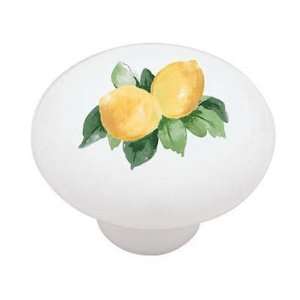  Lemon Branch Decorative High Gloss Ceramic Drawer Knob 