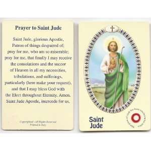  Saint Jude Holy Card with Relic Cloth 