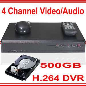 Channel CCTV Security Surveillance Video Audio 500GB DVR Internet 