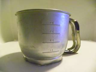 Vintage Foley 5 Cup Sifter Flour Metal Sift Silver  