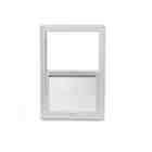   Single Hung Window, 24 in. x 36 in. Single Glass in White with Screen