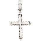 The Mens Jewelry Store Childrens 14k White Gold Engrailed Cross 