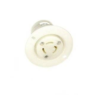 Leviton 4715 C 15 Amp, 125 Volt, Flanged Outlet Locking Receptacle 