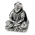 VistaBella 925 Sterling Silver Sitting Buddha Charm Jewelry Bead