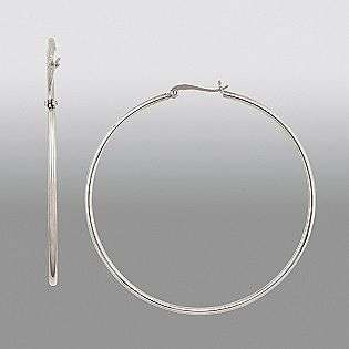 Sterling Silver Polished ²x60mm Round Hoop Earrings  Jewelry Earrings 