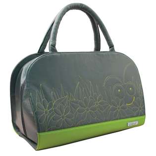 Provo Craft Cricut Carry Tote Grey W/Lime Embroidery 