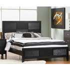 Coaster California King Size Bed with Wood Grain in Black Finish