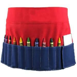  Crayola Doodlebugz Crayon Apron Red and Blue Toys 