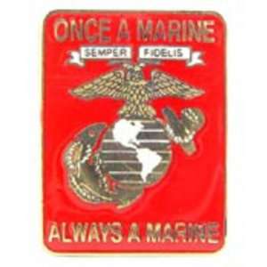  U.S.M.C. Logo Once A Marine Pin 1 Arts, Crafts & Sewing