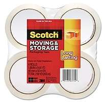3M Scotch Mailing & Storage Tape 48mm x 50 m   4 pk  