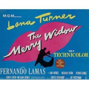 Merry Widow Poster Half Sheet 22x28 Lana Turner Fernando 