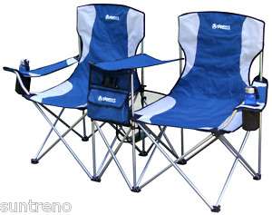 Giga Tent Sit Side by Side Dual Folding Chair w/ Table  
