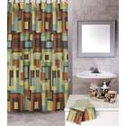 Home Dynamix Total Shower Curtain Bath Set TB07 Blocks 19 Piece 
