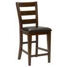 constructed from solidwood in antique walnut finish ladder back chair 