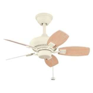   30 Inch Ceiling Fan with Light Maple Blade, Adobe Cream 